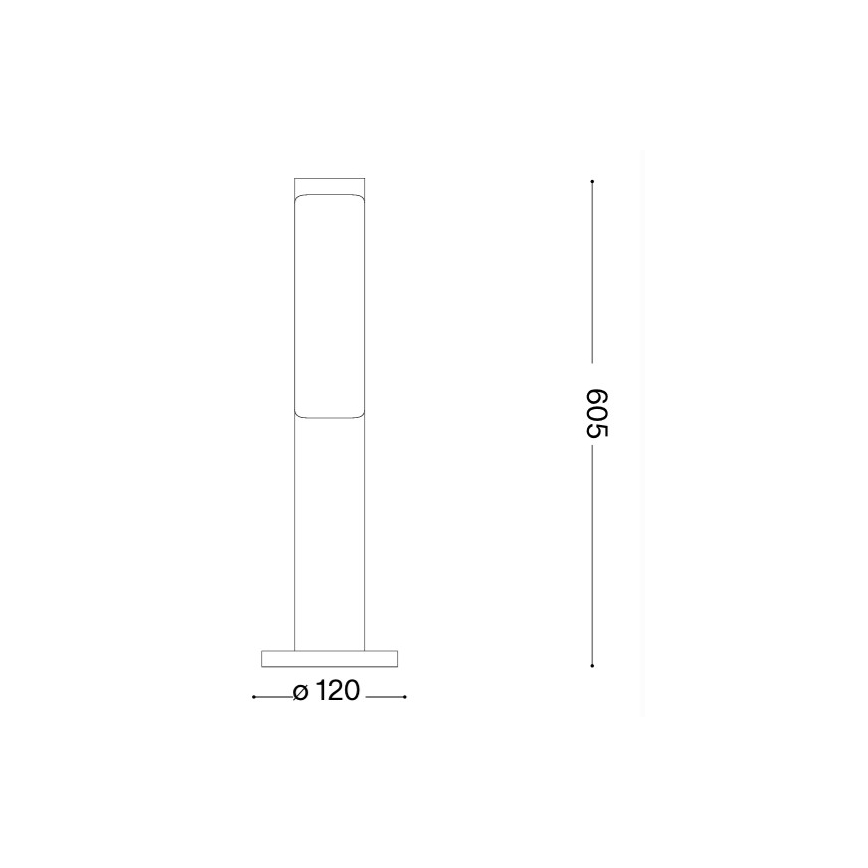 Ideal Lux - LED-välisvalgusti ETERE LED/9,5W/230V 3000K 60 cm CRI 90 IP44 antratsiit