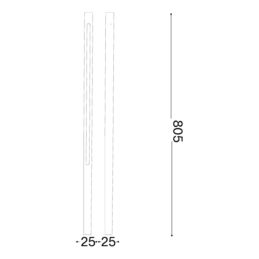 Ideal Lux - LED välisvalgusti JEDI LED/12W/230V 80 cm CRI 90 IP65 antratsiit