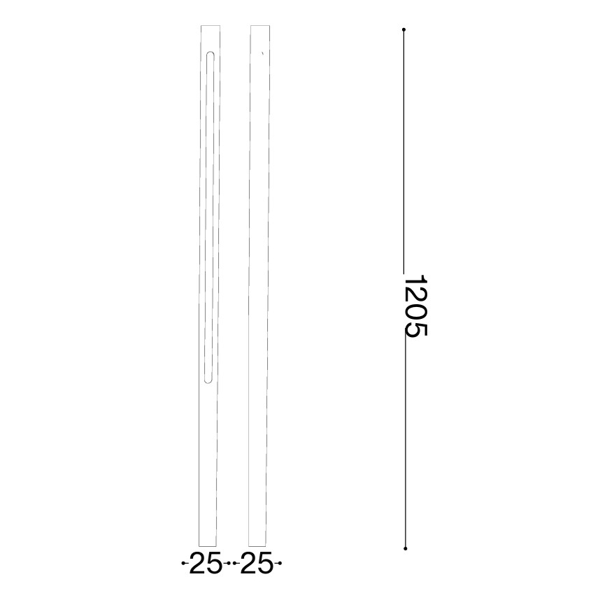 Ideal Lux - LED välisvalgusti JEDI LED/19W/230V 120 cm CRI 90 IP65 antratsiit
