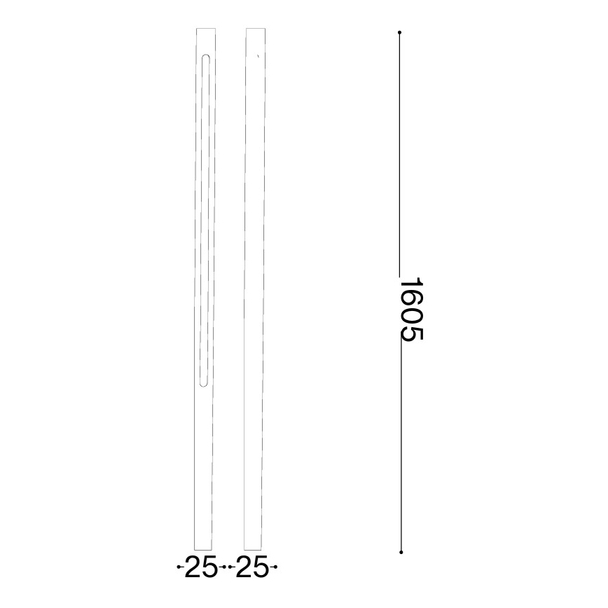 Ideal Lux - LED välisvalgusti JEDI LED/25W/230V 160 cm CRI 90 IP65 antratsiit