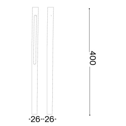 Ideal Lux - LED-välisvalgusti JEDI LED/7W/230V 40 cm CRI 90 IP65 antratsiit