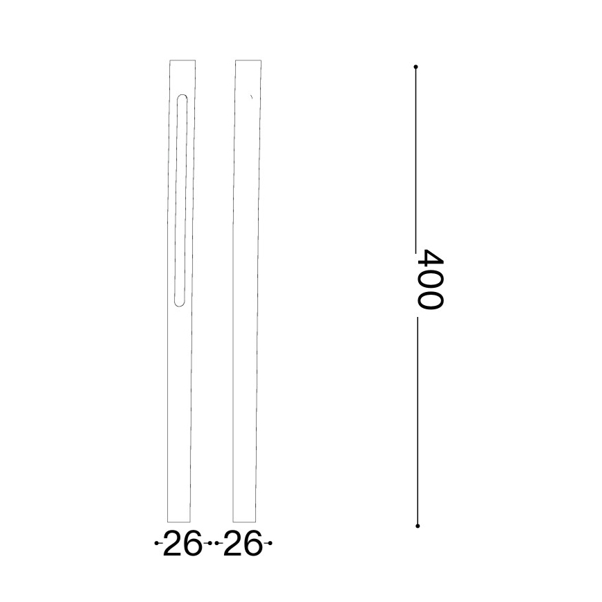 Ideal Lux - LED-välisvalgusti JEDI LED/7W/230V, 40 cm, CRI 90, IP65, pruun