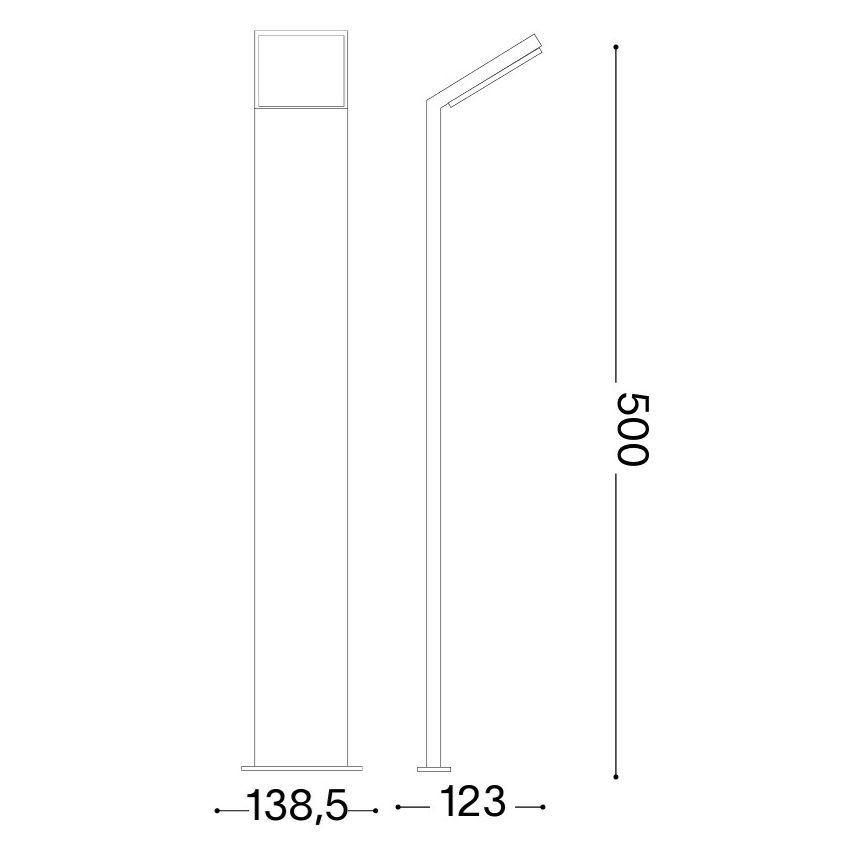 Ideal Lux - LED välisvalgusti STYLE LED/8,5W/230V 3000K 50 cm CRI 90 IP54 pruun