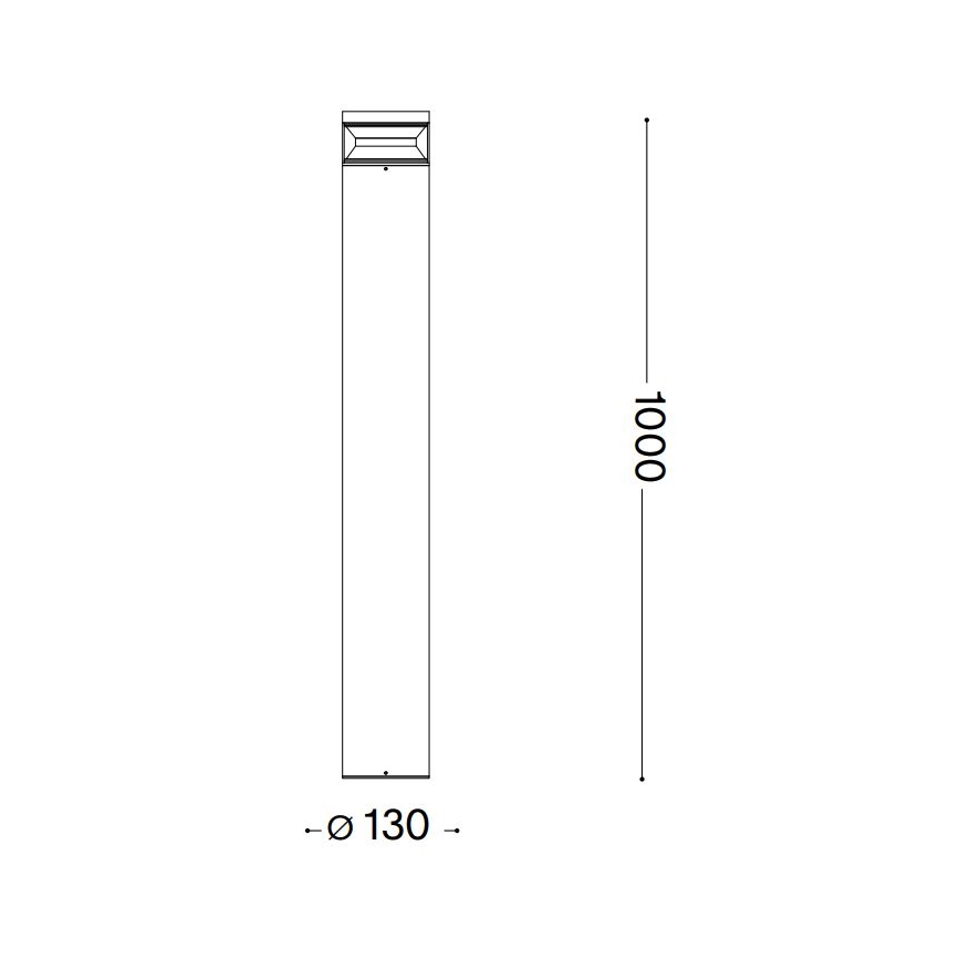 Ideal Lux - LED Välivalgusti BOEING LED/14W/230V 100 cm CRI 90 IP65 must