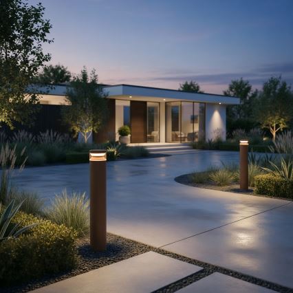 Ideal Lux - LED Välivalgusti BOEING LED/14W/230V 100 cm CRI 90 IP65 pruun