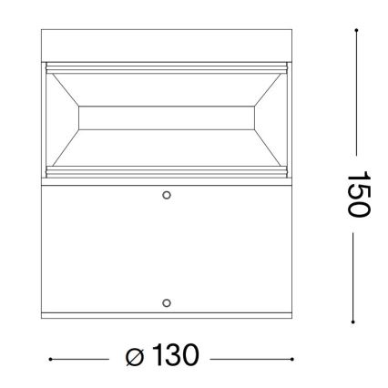 Ideal Lux - LED Välivalgusti BOEING LED/14W/230V 15 cm CRI 90 IP65 pruun