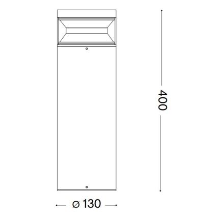 Ideal Lux - LED Välivalgusti BOEING LED/14W/230V 40 cm CRI 90 IP65 antratsiit