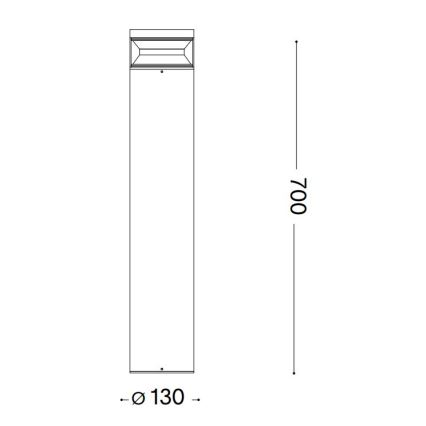 Ideal Lux - LED Välivalgusti BOEING LED/14W/230V d. 70 cm CRI 90 IP65 pruun