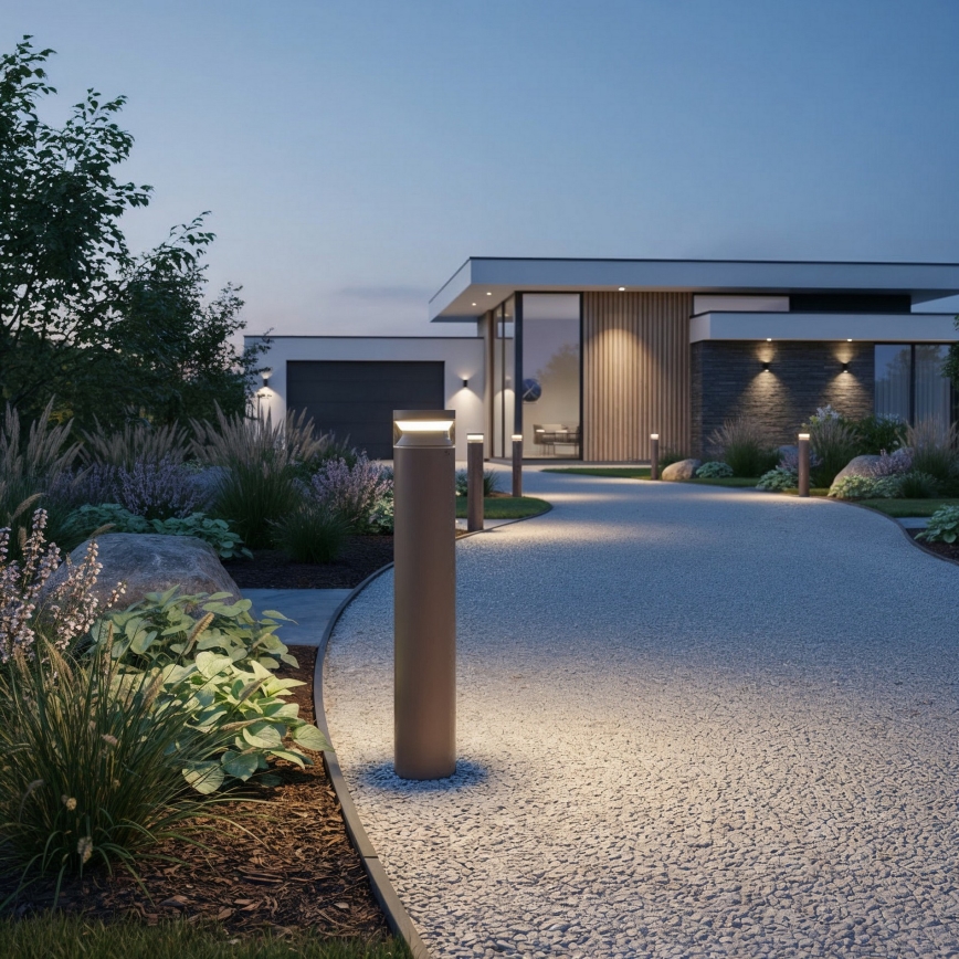 Ideal Lux - LED Välivalgusti BOEING LED/14W/230V d. 70 cm CRI 90 IP65 pruun