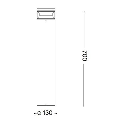Ideal Lux - LED Välivalgusti BOEING LED/14W/230V d. 70 cm CRI 90 IP65 pruun