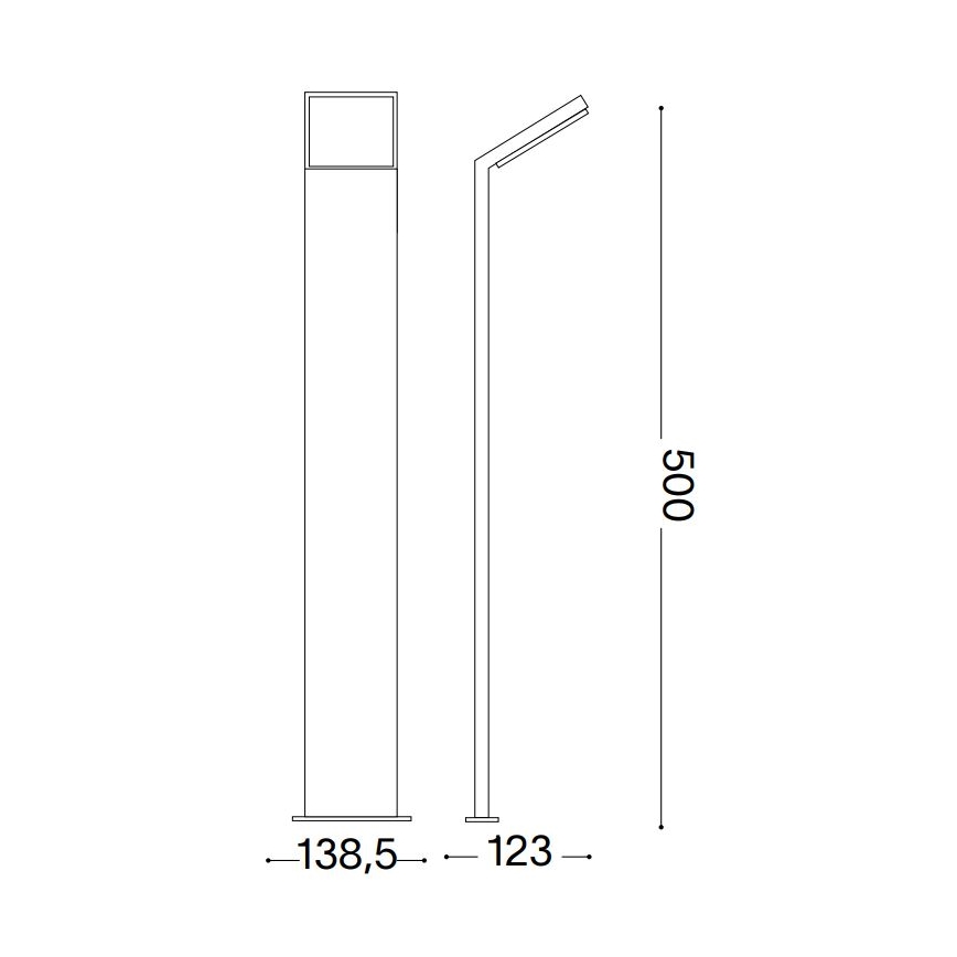 Ideal Lux - LED Välivalgusti STYLE LED/8,5W/230V 4000K 50 cm CRI 90 IP54 must