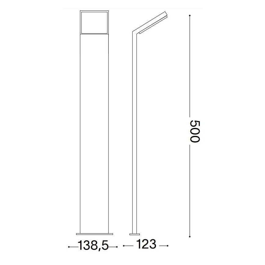 Ideal Lux - LED Välivalgusti STYLE LED/8,5W/230V 3000K 50 cm CRI 90 IP54 antratsiit