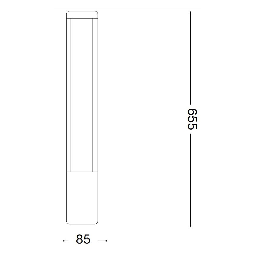 Ideal Lux - LED Välivalgusti TIFONE LED/8,5W/230V 65,5 cm IP65 antratsiit