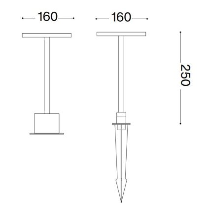 Ideal Lux - LED Välivalgusti TOFFEE LED/11W/230V CRI 90 IP65 antratsiit