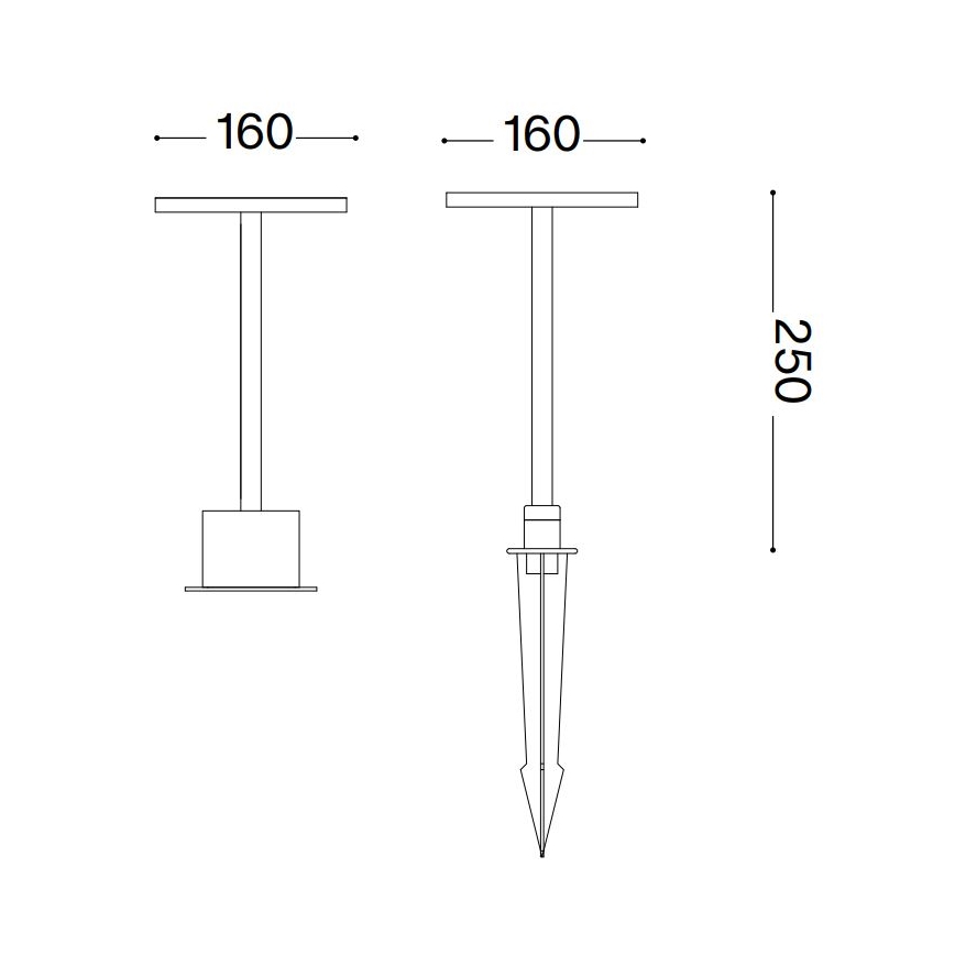 Ideal Lux - LED Välivalgusti TOFFEE LED/11W/230V CRI 90 IP65 antratsiit