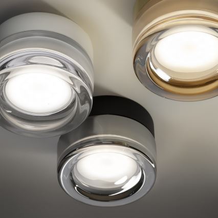 Ideal Lux - LED-vannitoa laelamp LOLLY 1xGX53/9W/230V, läbimõõt 10,5 cm, IP44, valge/läbipaistev