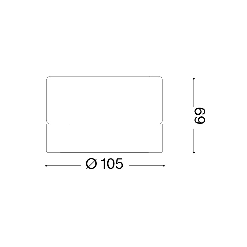Ideal Lux - LED-vannitoa laelamp LOLLY 1xGX53/9W/230V, läbimõõt 10,5 cm, IP44, valge/läbipaistev