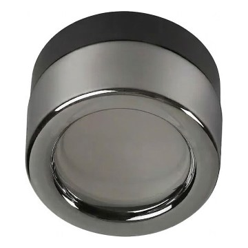 Ideal Lux - LED-vannitoa laelamp LOLLY 1xGX53/9W/230V läbimõõt 10,5 cm IP44 must/suitsune must