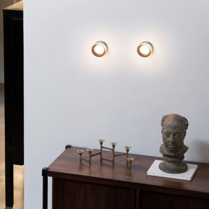 Ideal Lux - LED-vannitoa laevalgusti LOLLY 1xGX53/9W/230V Ø 10,5 cm IP44 kuldne/suitsune beež