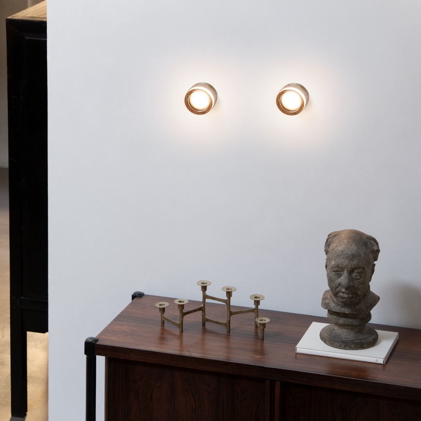 Ideal Lux - LED-vannitoa laevalgusti LOLLY 1xGX53/9W/230V Ø 10,5 cm IP44 kuldne/suitsune beež
