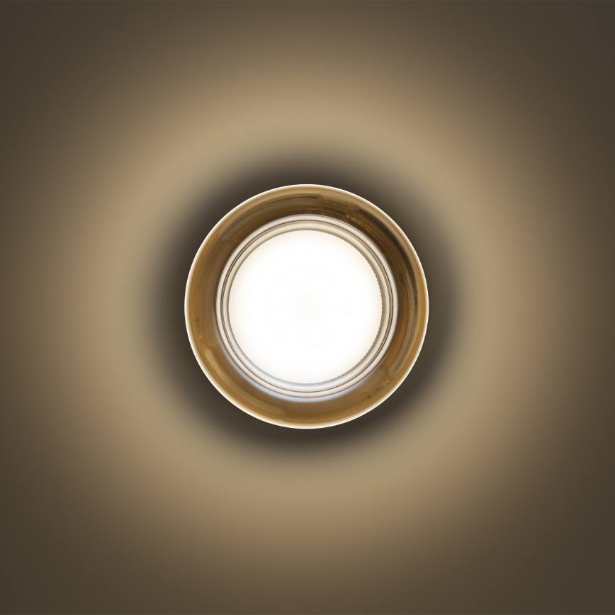 Ideal Lux - LED-vannitoa laevalgusti LOLLY 1xGX53/9W/230V Ø 10,5 cm IP44 kuldne/suitsune beež