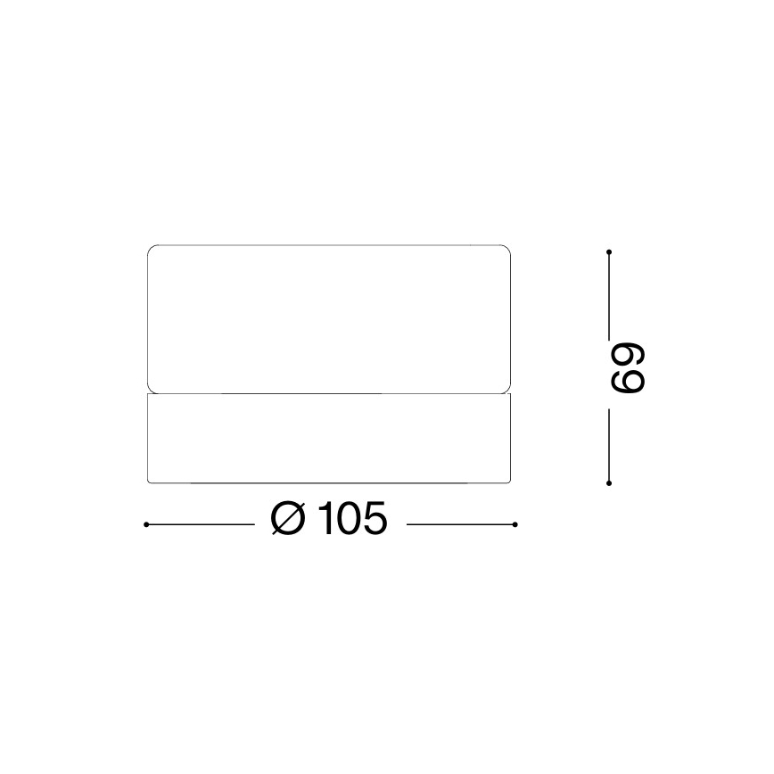 Ideal Lux - LED-vannitoa laevalgusti LOLLY 1xGX53/9W/230V läbimõõt 10,5 cm must/suitsutud must