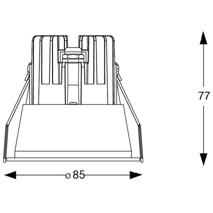 Ideal Lux - LED-süvistatav vannitoa laevalgusti GAME TRIM LED/11W/230V 3000K CRI 90 läbimõõt 8,5 cm IP65 valge