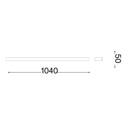 Ideal Lux - LED välisseinavalgusti LINEA LED/20W/230V CRI 90 104 cm IP54 valge