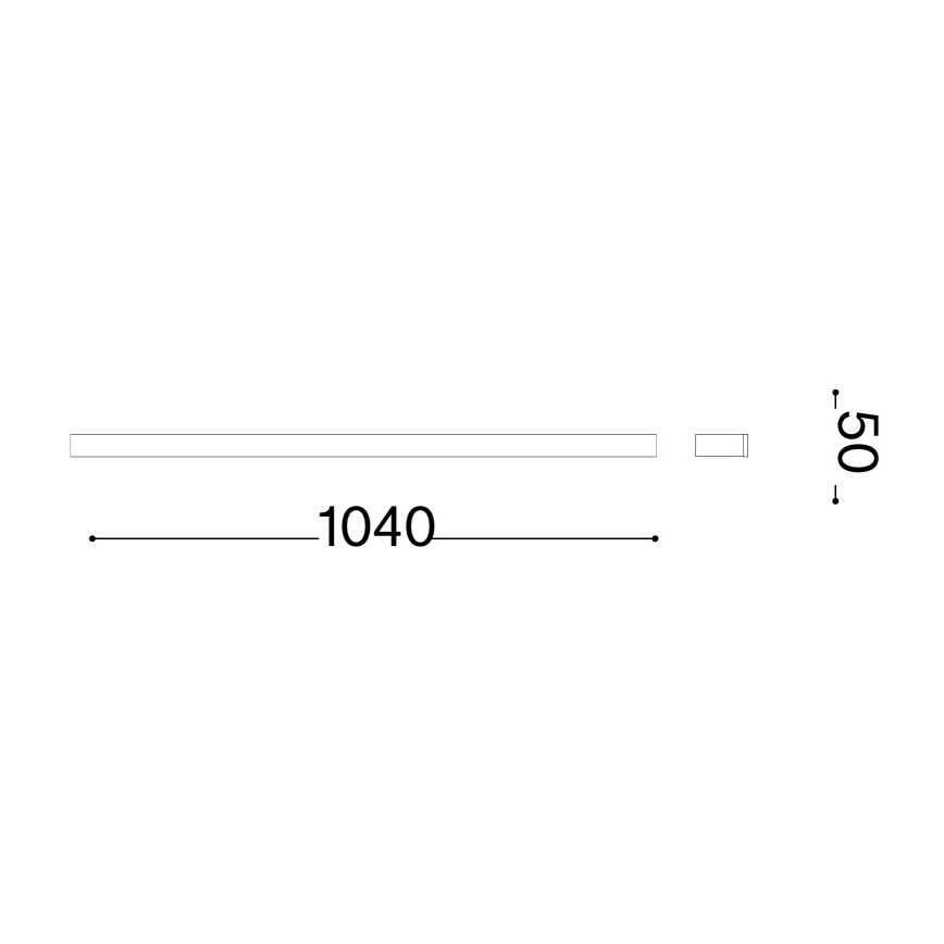 Ideal Lux - LED välisseinavalgusti LINEA LED/20W/230V CRI 90 104 cm IP54 valge