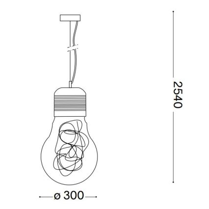 Ideal Lux - Lühter 1xE27/60W/230V d. 30 cm