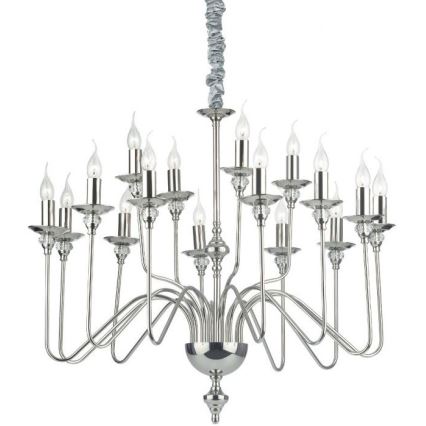 Ideal Lux - Lühter ARTU 16xE14/40W/230V d. 90 cm läikiv kroom