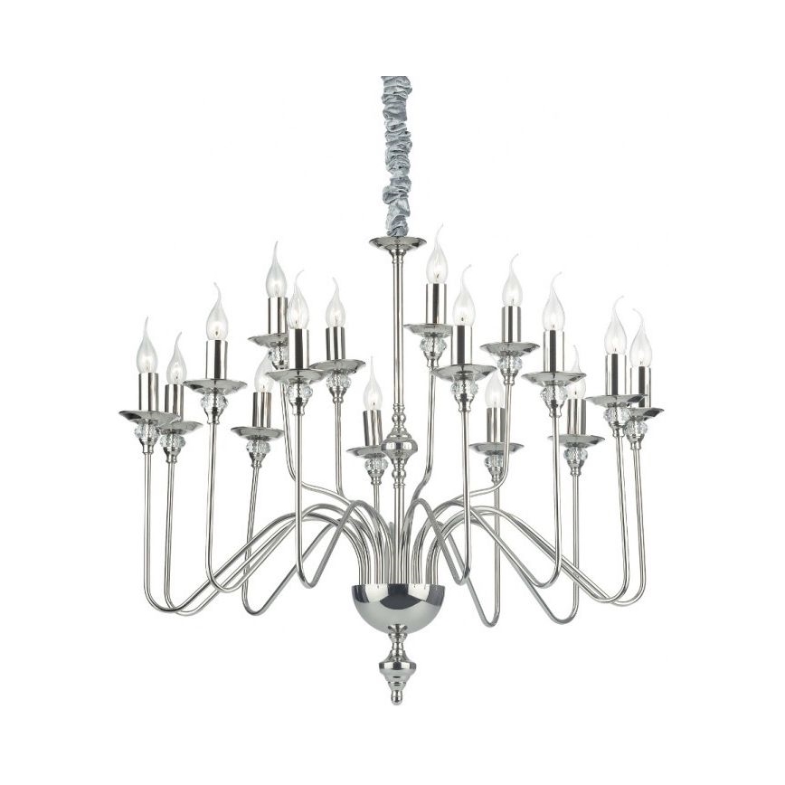 Ideal Lux - Lühter ARTU 16xE14/40W/230V d. 90 cm läikiv kroom