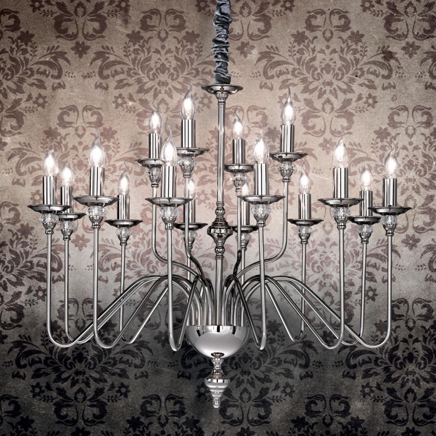 Ideal Lux - Lühter ARTU 16xE14/40W/230V d. 90 cm läikiv kroom