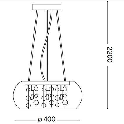 Ideal Lux - Lühter AUDI 5xG9/40W/230V läbipaistev