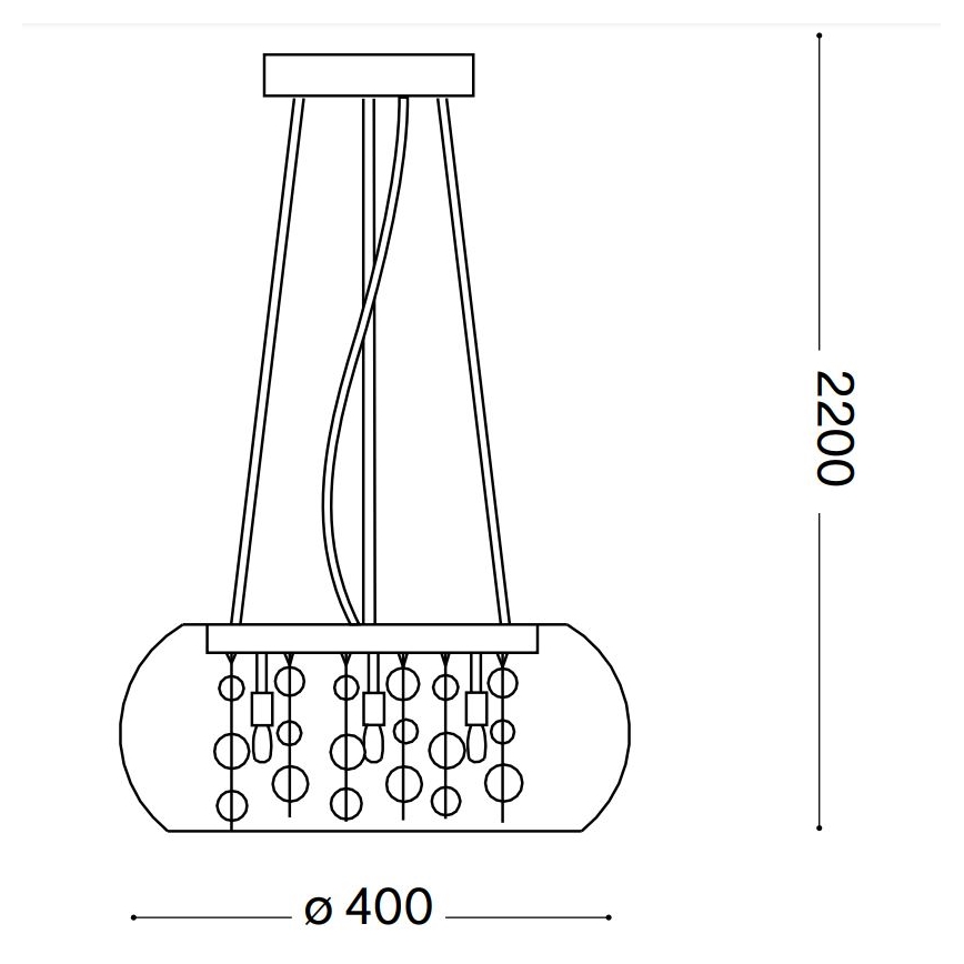 Ideal Lux - Lühter AUDI 5xG9/40W/230V läbipaistev