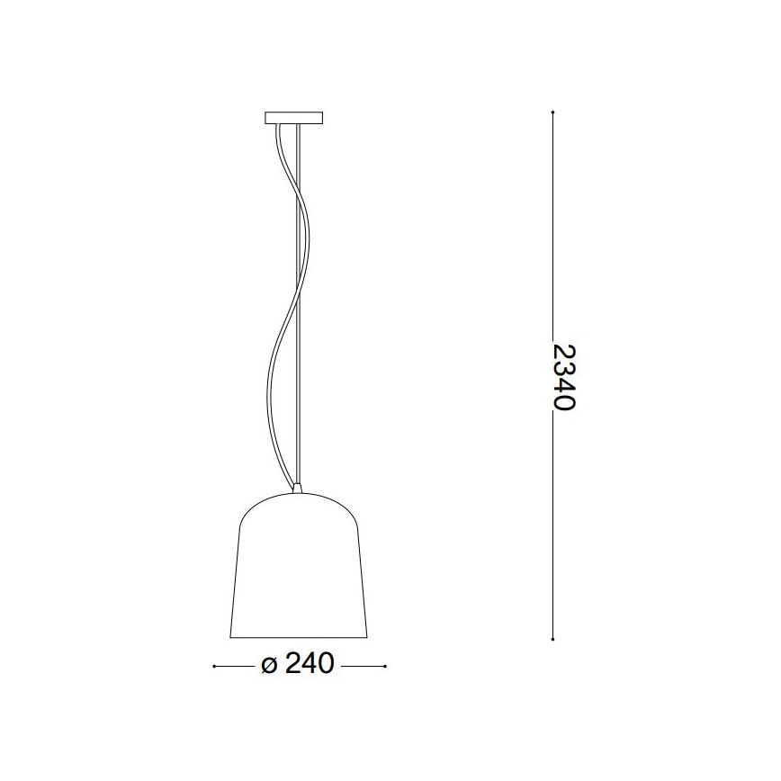 Ideal Lux - Lühter BISTRO 1xE27/60W/230V d. 24 cm läbipaistev