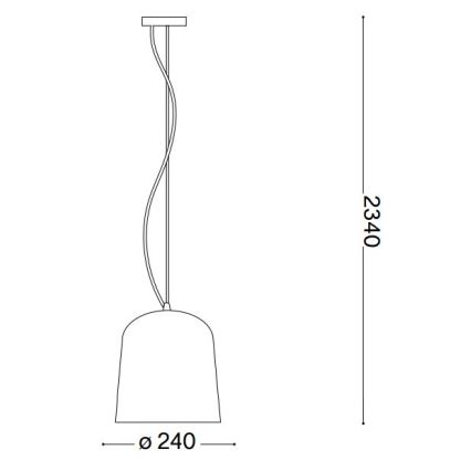 Ideal Lux - Lühter BISTRO 1xE27/60W/230V d. 24 cm suitsune