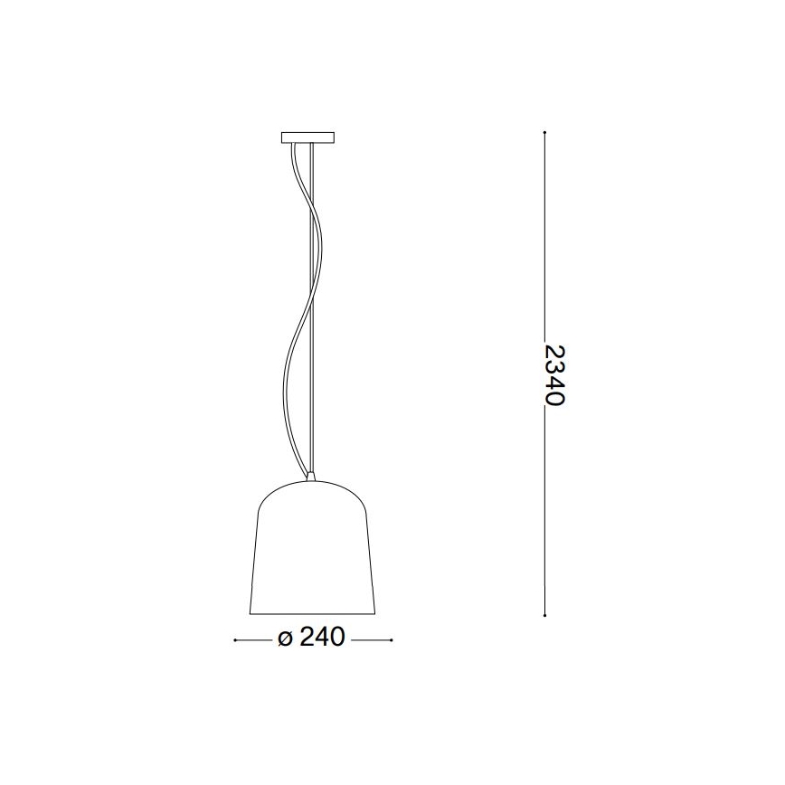 Ideal Lux - Lühter BISTRO 1xE27/60W/230V d. 24 cm suitsune