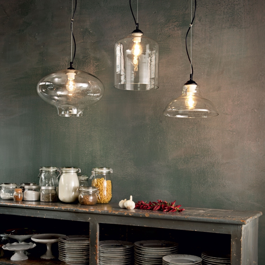 Ideal Lux - Lühter BISTRO 1xE27/60W/230V d. 40 cm läbipaistev