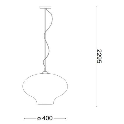 Ideal Lux - Lühter BISTRO 1xE27/60W/230V d. 40 cm läbipaistev