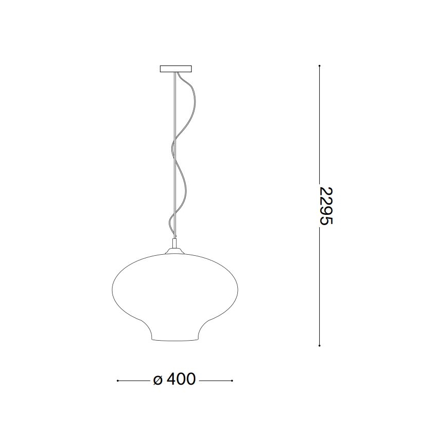 Ideal Lux - Lühter BISTRO 1xE27/60W/230V d. 40 cm läbipaistev