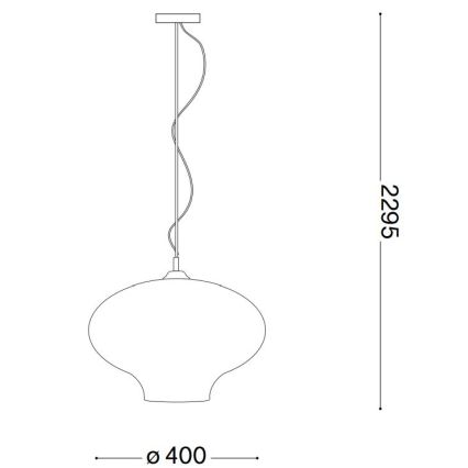 Ideal Lux - Lühter BISTRO 1xE27/60W/230V d. 40 cm suitsune