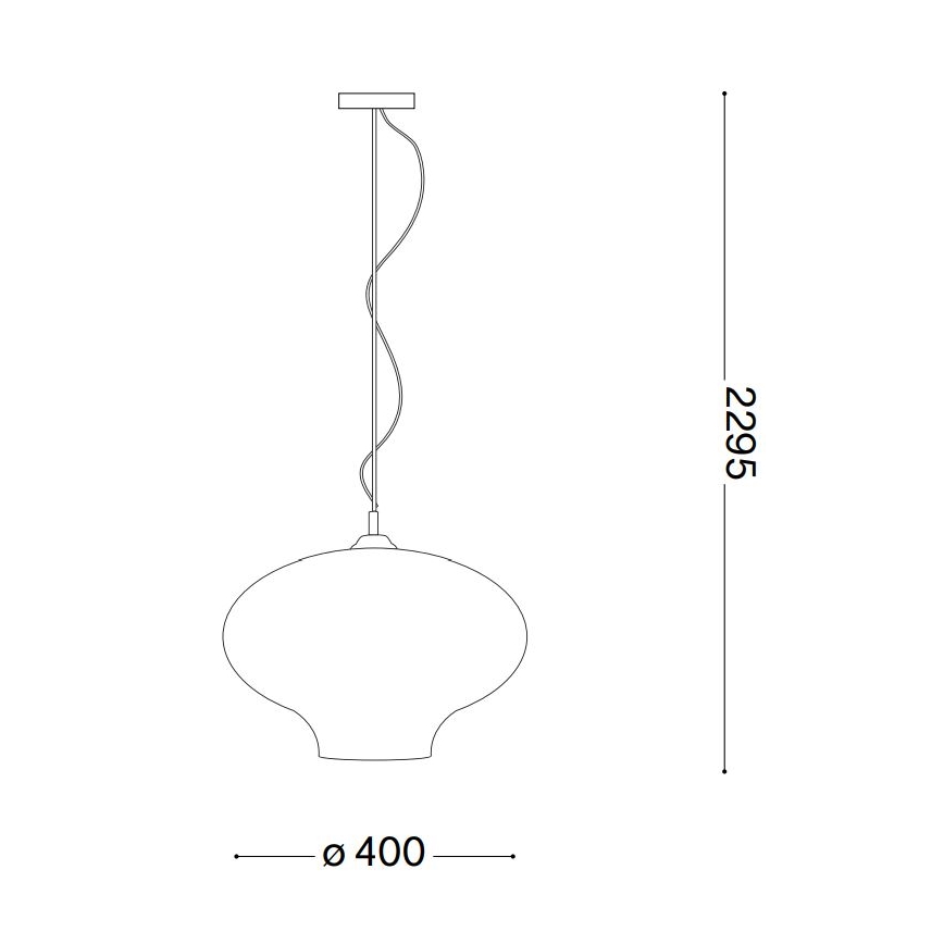 Ideal Lux - Lühter BISTRO 1xE27/60W/230V d. 40 cm suitsune
