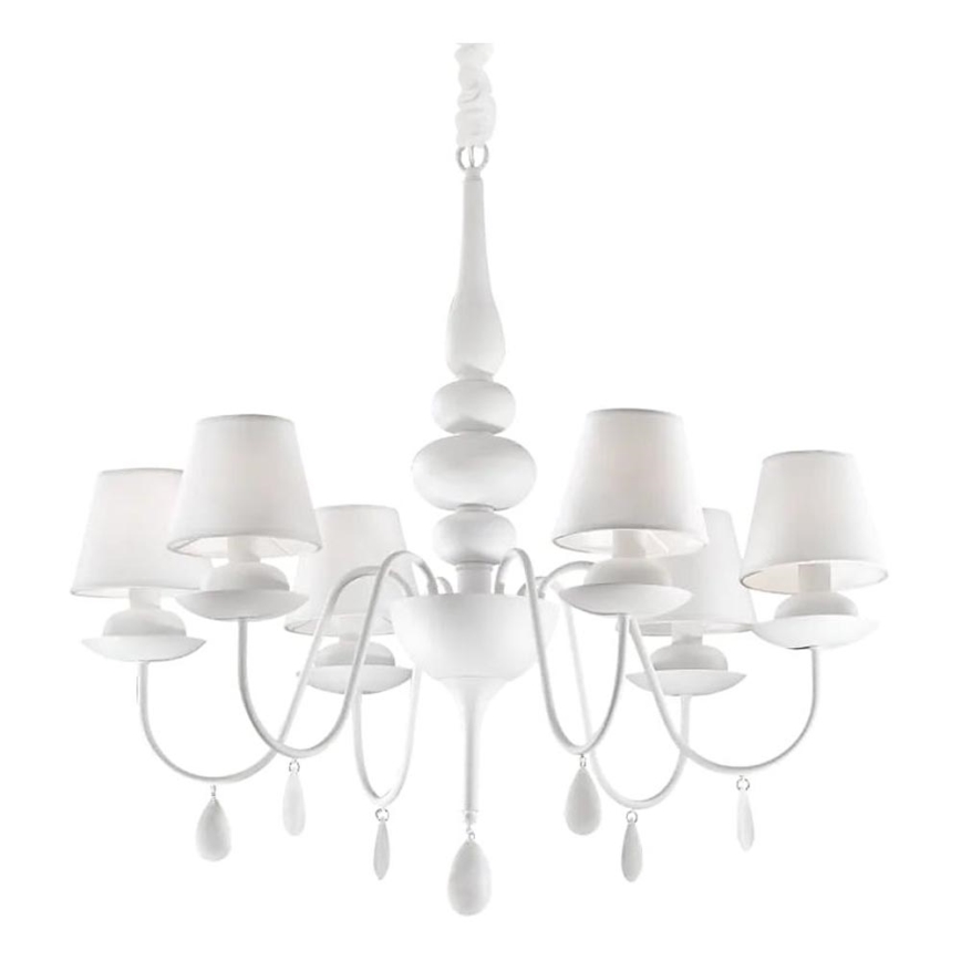 Ideal Lux - Lühter BLANCHE 6xE14/40W/230V d. 75 cm valge