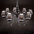 Ideal Lux - Lühter BLANCHE 8xE14/40W/230V d. 92 cm must