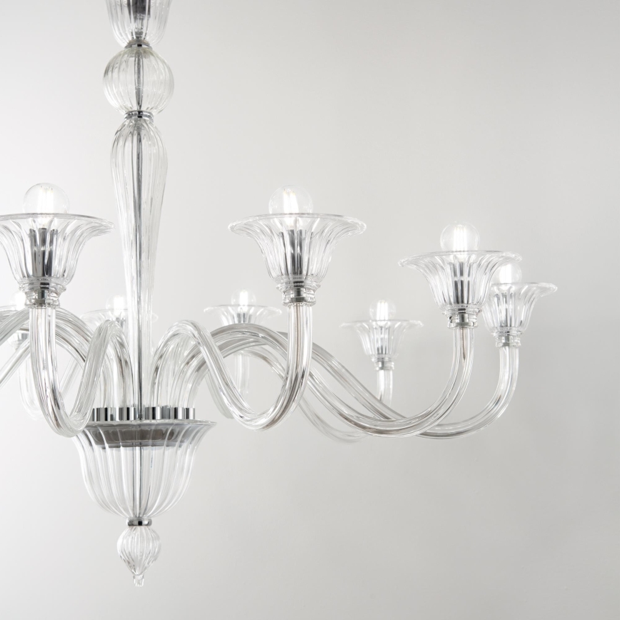 Ideal Lux - Lühter BRIGITTA 12xE14/40W/230V d. 120 cm läbipaistev