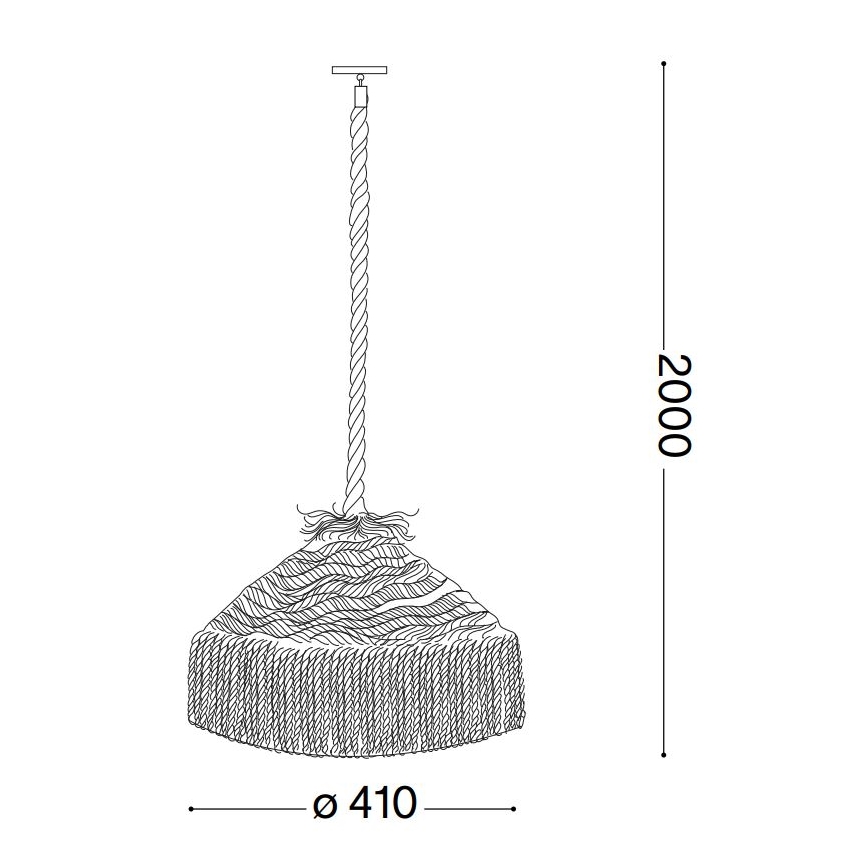 Ideal Lux - Lühter CANAPA 1xE27/15W/230V d. 41 cm pruun
