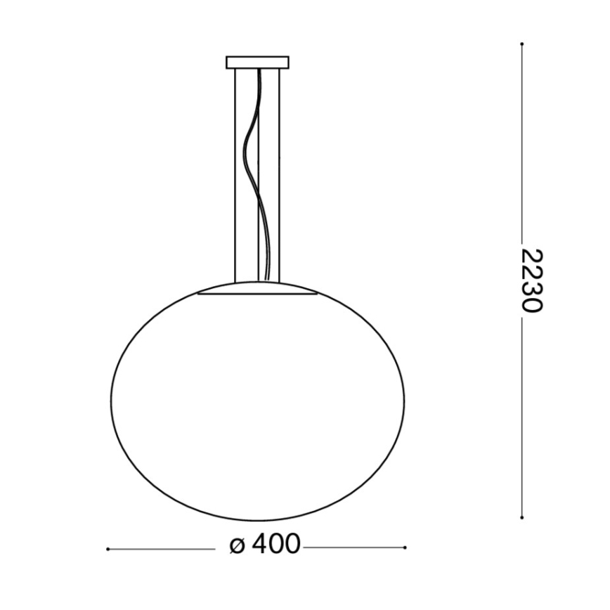 Ideal Lux - Lühter CANDY 1xE27/42W/230V d. 40 cm valge