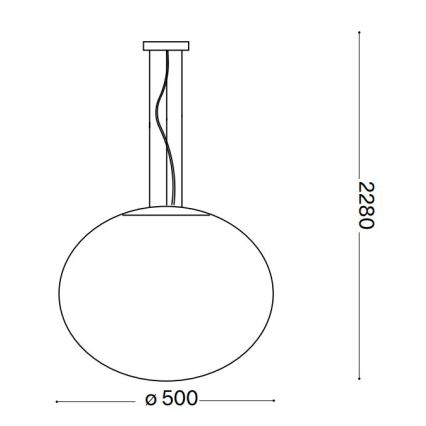 Ideal Lux - Lühter CANDY 1xE27/42W/230V d. 50 cm valge