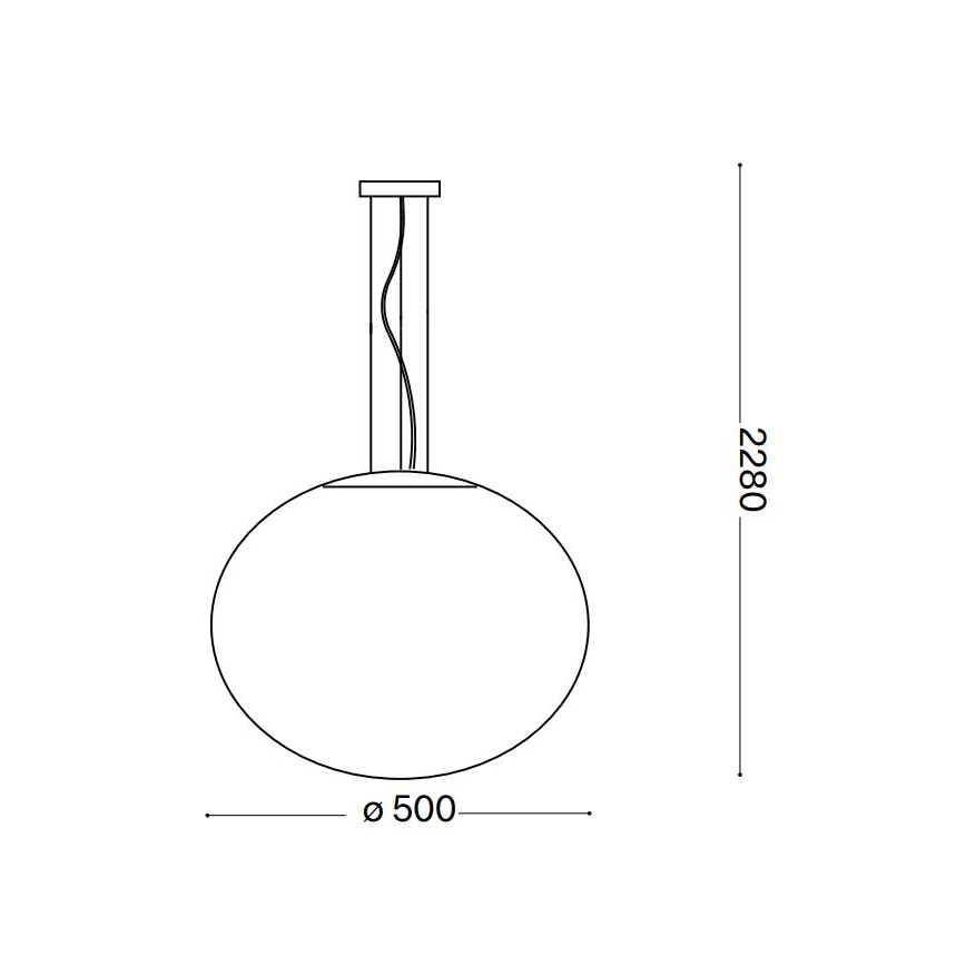 Ideal Lux - Lühter CANDY 1xE27/42W/230V d. 50 cm valge